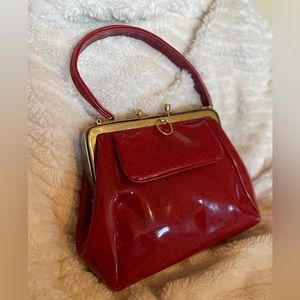 Vintage 1950s red patent leather Purse